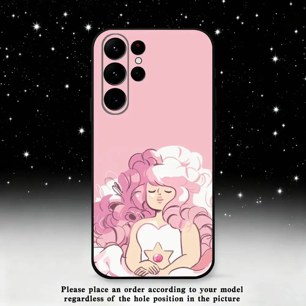 เคสโทรศัพท์ลายการ์ตูน Steven Universe สำหรับ Samsung S25, S24 Ultra, S20, S30 plus, S22 plus, S23, S30 Ultra 5G  วัสดุซิลิโคนสีดำ