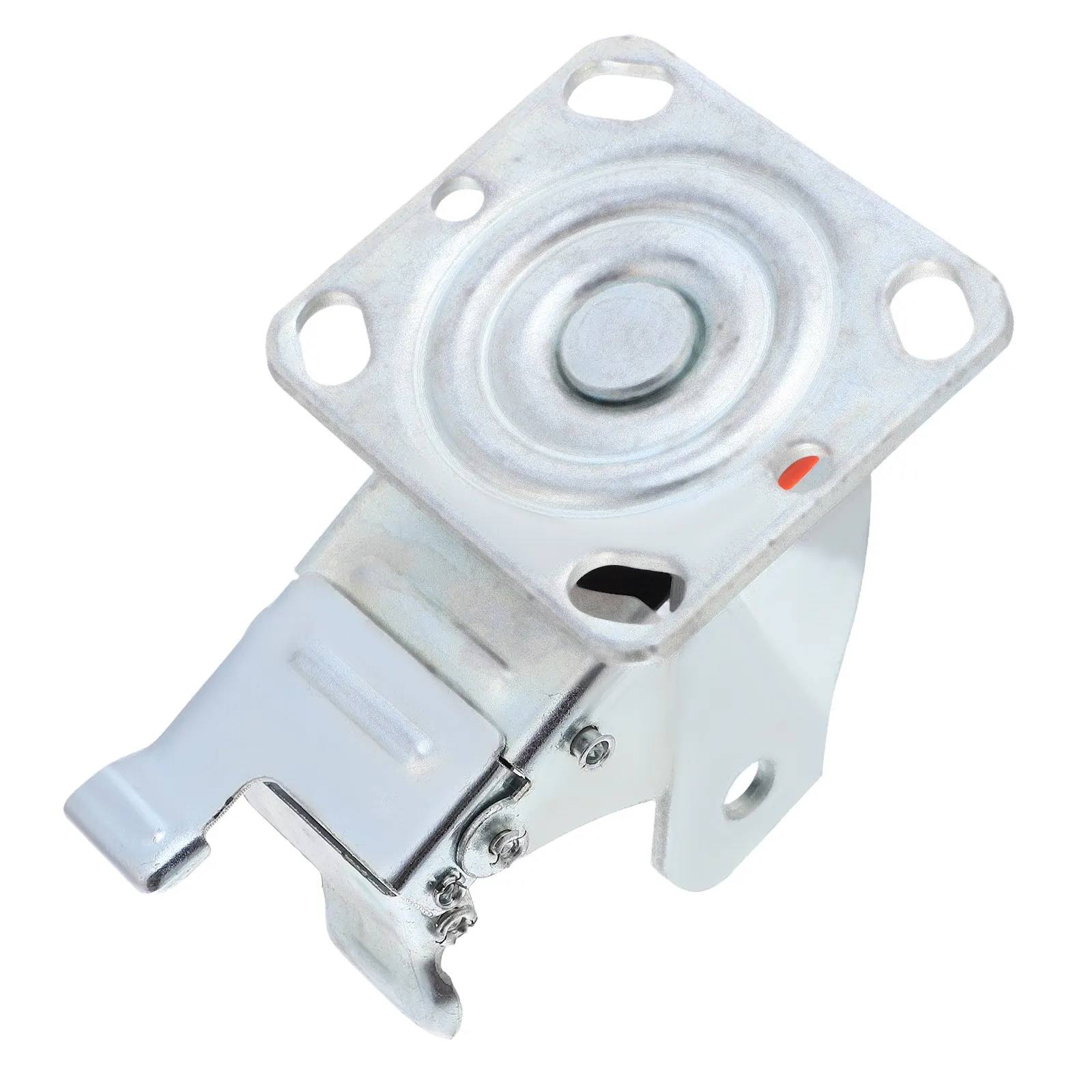 Swivel Caster Bracket 4-Inch Heavy Duty Industrial Wheel Frame With Brake Steel Construction For Furniture Equipment