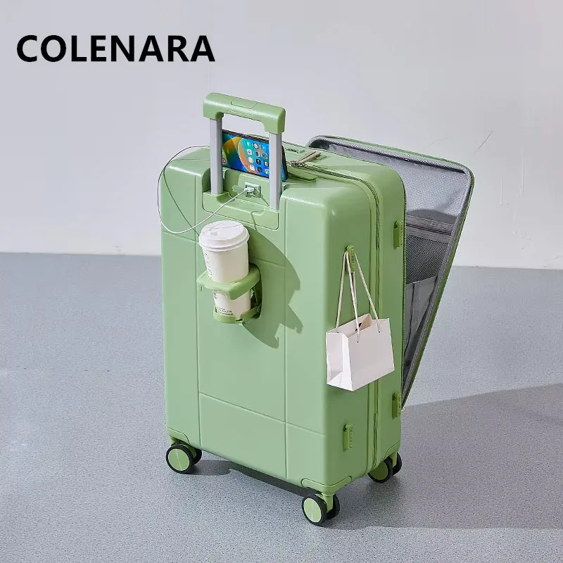 

COLENARA PC Luggage 20 Inches Boarding Box 22"24"26"28"30 Inches Large Capacity Trolley Case Universal Wheel Rolling Suitcase