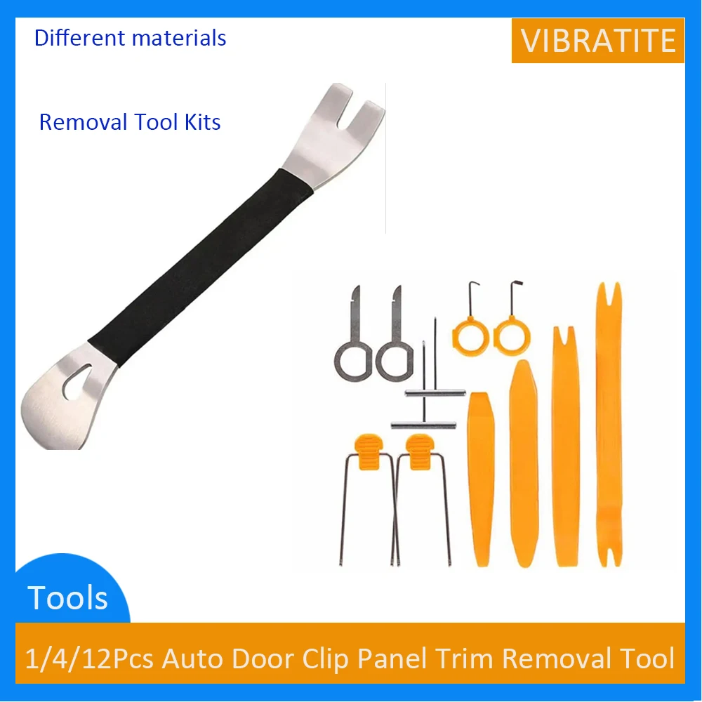 Car Metal Trim Removal Tool  Auto Fastener Pry Tool,1/4/12Pc Door Panel Radio Audio Installer,Car Interior Exterior Replace Tool