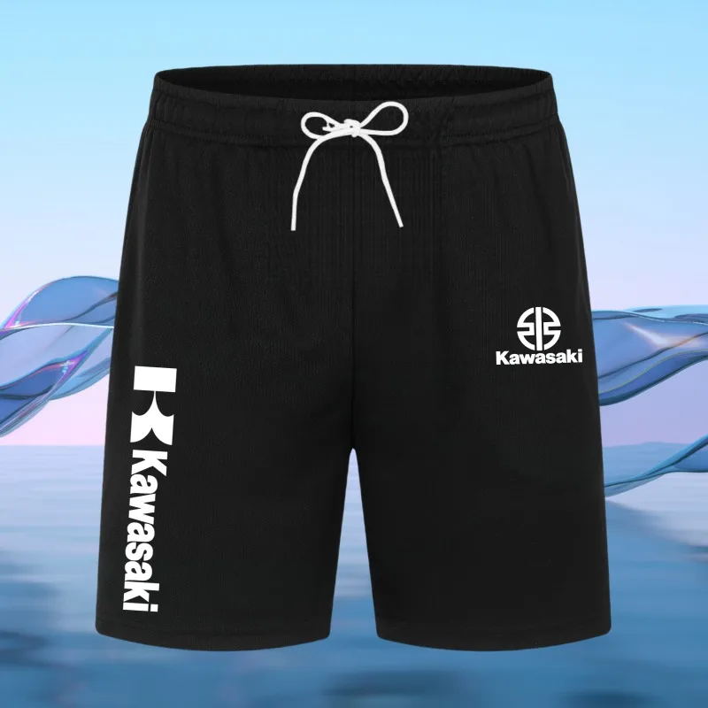 

Мужская мода Kawasaki 2025 года, летние быстросохнущие дышащие шорты с 3D принтом, мужские модные мотоциклетные шорты для бездорожья