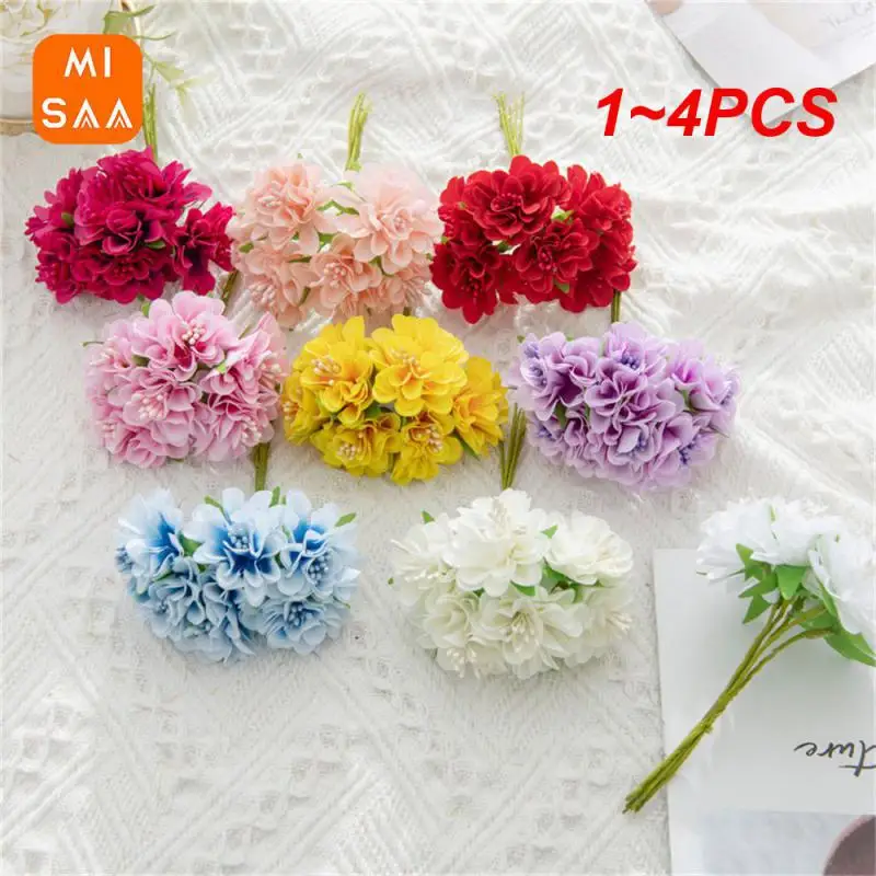 1 ~ 4PCS Bloemen Natuurlijke sfeer Unieke briljante kleur Duurzaam Feestbloemen Realistisch Handgemaakt Roman Gemakkelijk schoon te maken