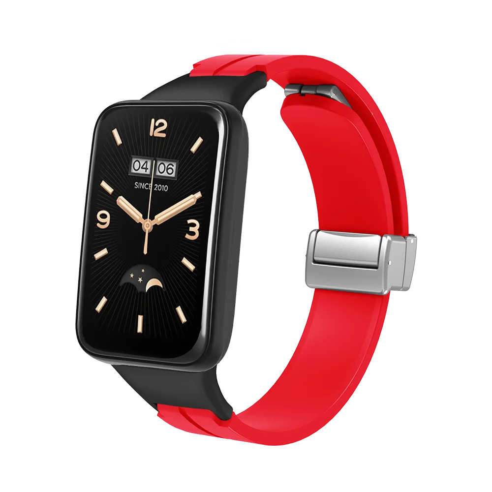 

Watch Strap with Magnetic Folding Buckle For Xiaomi Band 7 Pro Quick Release Breathable Silicone Adjustable Smart Watch Band