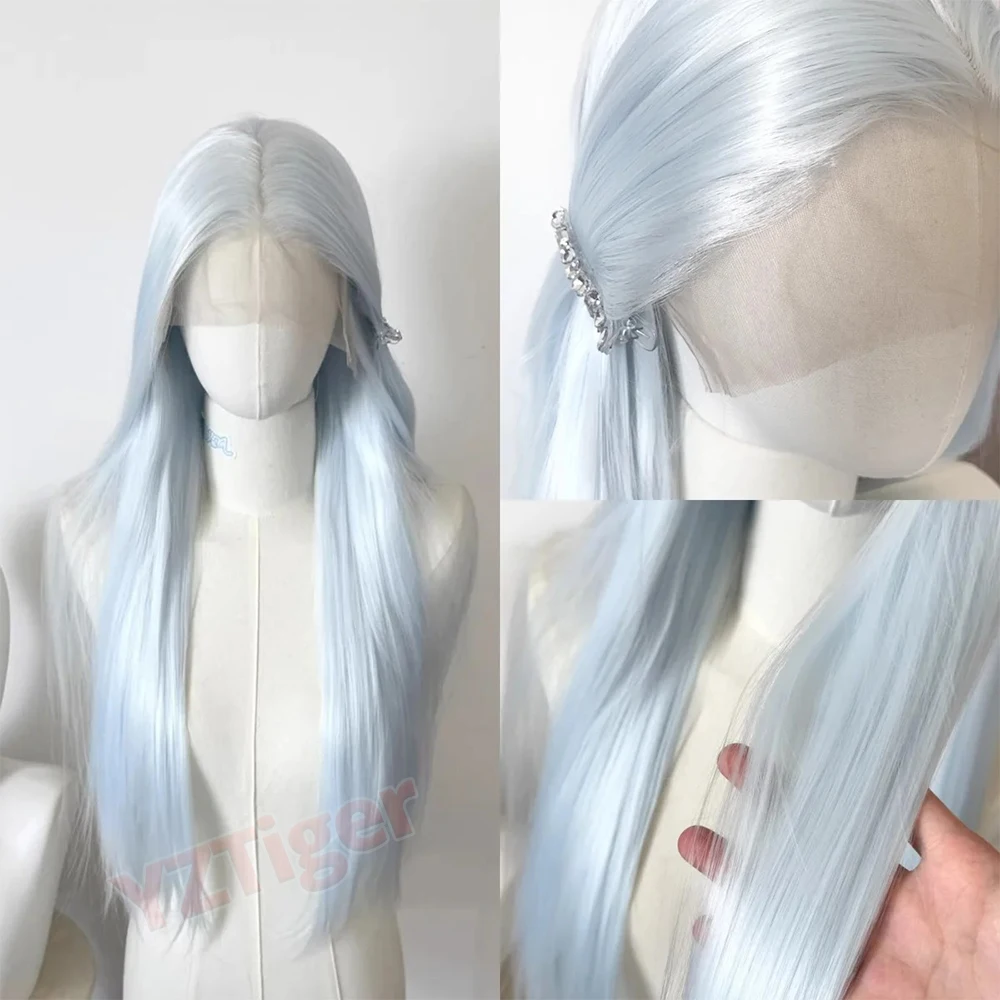 Cosplay Wig 13*4 Lace Front Wig for Women Long Straight Synthetic Lace Wigs for Women Halloween Daily Use Cosplay Heat Resistant