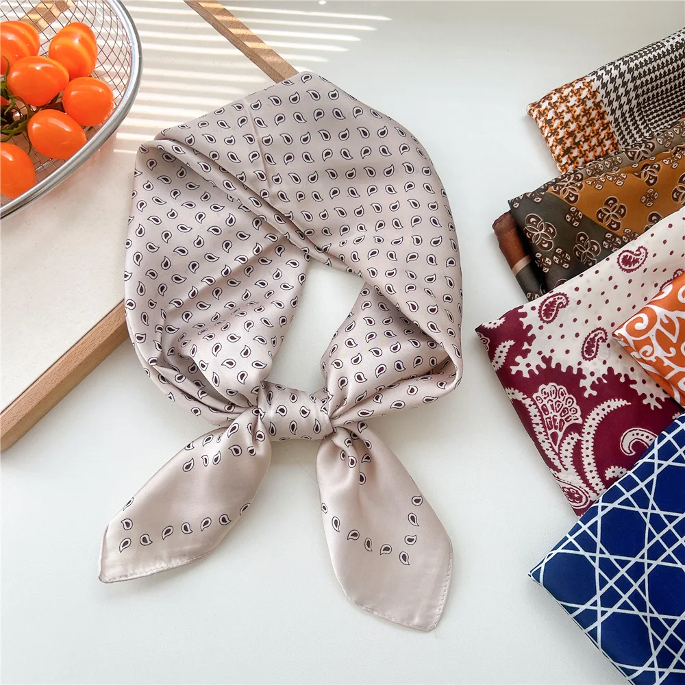 

70cm Square Scarf Hairscarf Headband Handkerchief Headscarf Accessories Neckerchief Bandanas Shawl Wrap