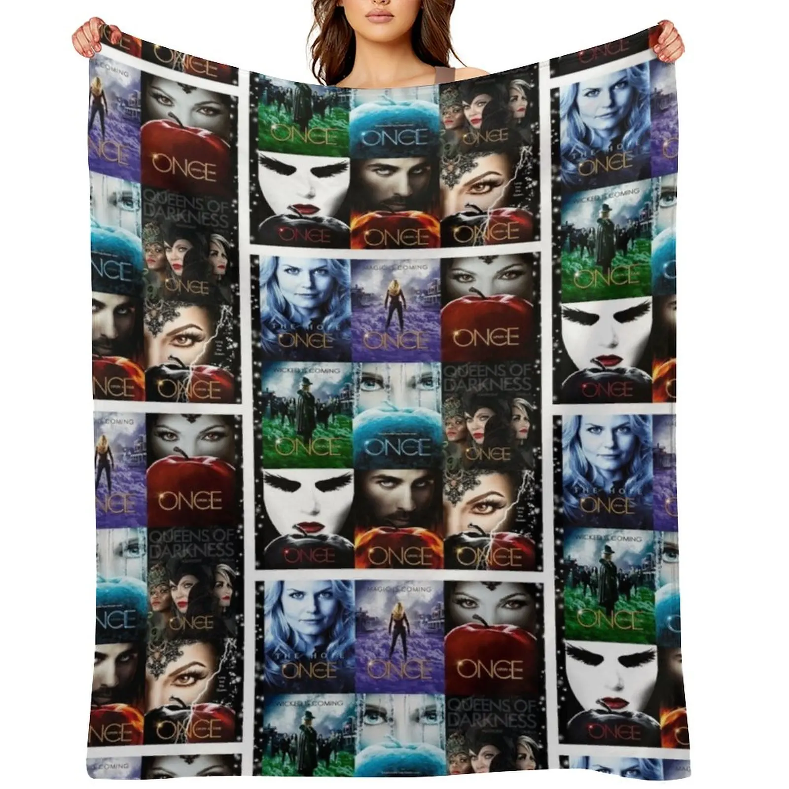 

Once upon a time Throw Blanket for sofa warm winter Decoratives Plush Blankets