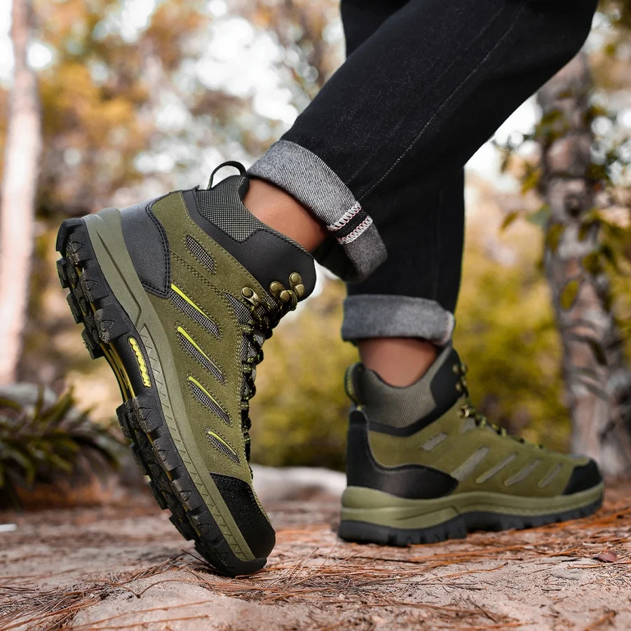Winter Men's Boot Men Outdoor Hiking Boots Suede High Top Trekking Men Shoes Rainproof Tactical Combat Military Boots