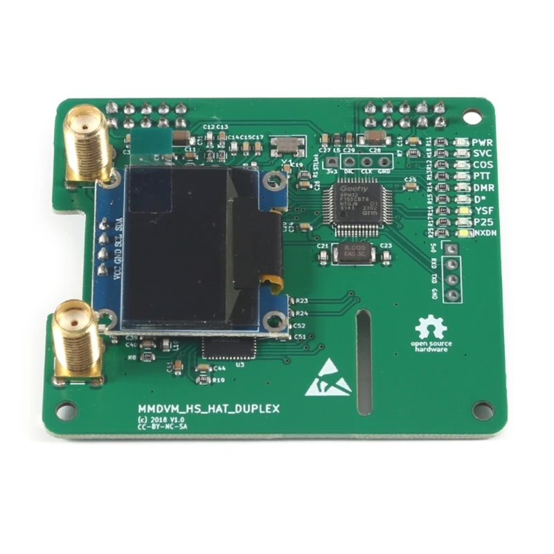 1 conjunto placa expansão duplex mmdvm hotspot placa sem versão usb firmware atualizável ampla frequência suportada