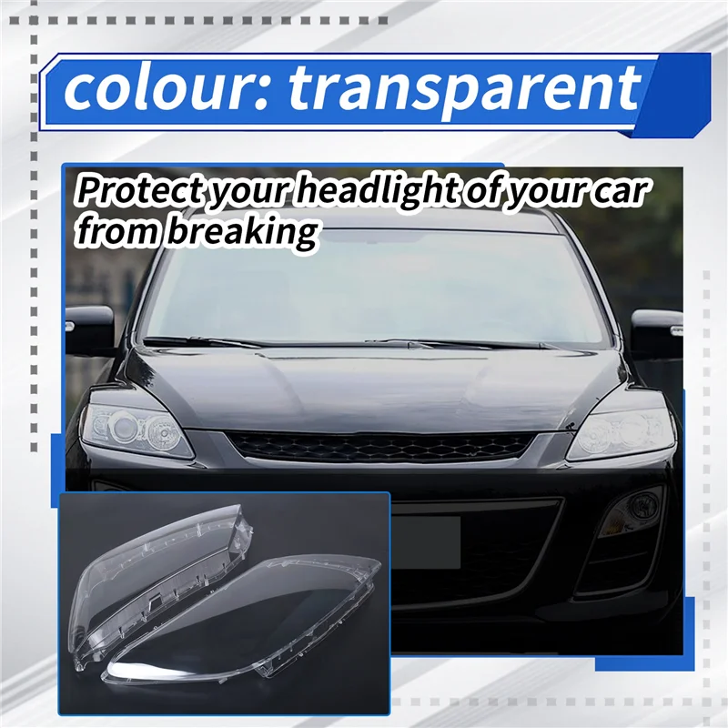 

1 пара левый + правый для Mazda CX-7 CX 7 2007-2014 автомобильная фара, крышка объектива, абажур, крышка переднего света
