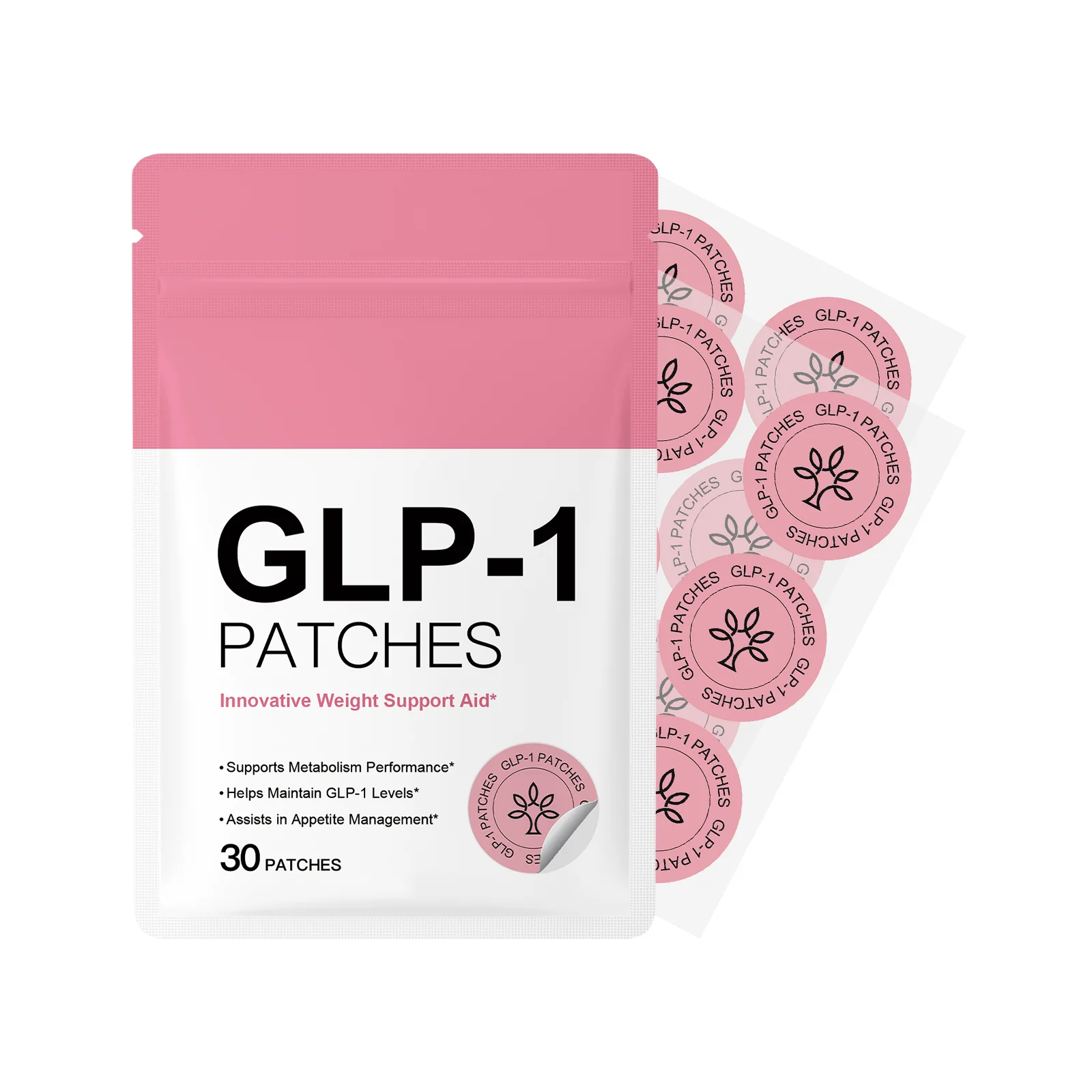 GLP-1 Weight Loss Patches Rose Oil Appetite Suppression Blood Sugar Control Energy Boost Slimming Body Shaping Weight Management