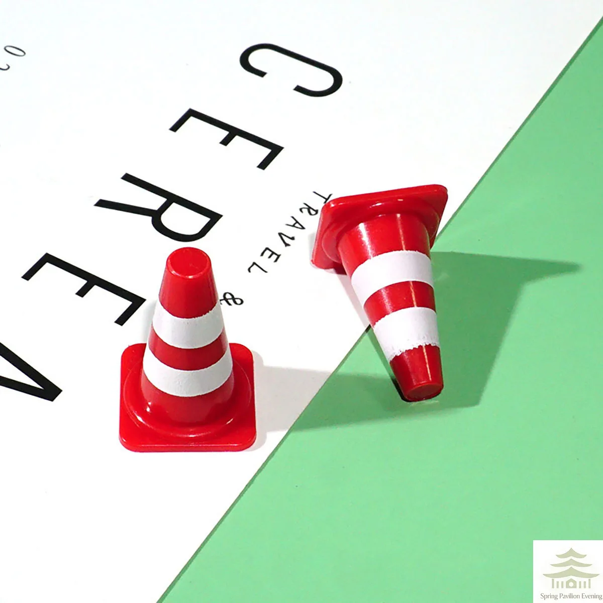 10pcs Mini Traffic Signs Roadblock  for Construction Car Theme Party Traffic Cone Sport Training