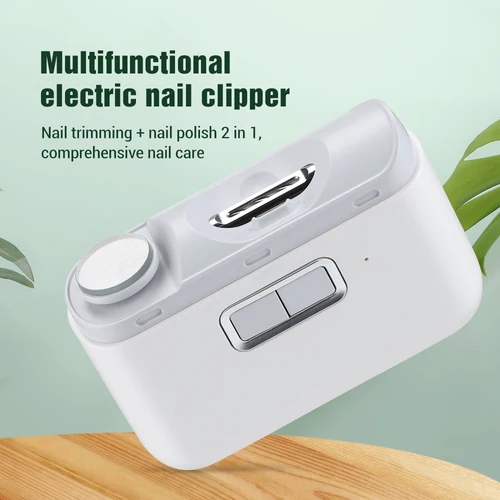Imagen 2 del producto Cortaúñas eléctrico con luz LED, amoladora de uñas automática, recortadora de pulido para bebés y adultos, Mini herramientas de manicura para el cuidado