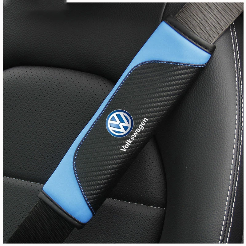 2 قطعة حزام مقعد السيارة تنفس القطن حزام الأمان الكتف غطاء للحماية ل Volkswagen VW GOLF CC Polo Tiguan CADDY PASSAT