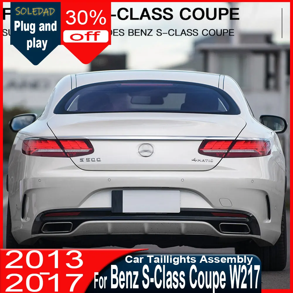 Car Tail Light For Benz S-class W217 2016-2023 Coupe Upgrade Oled Dynamic Taillight Brake Reverse Turning Signal