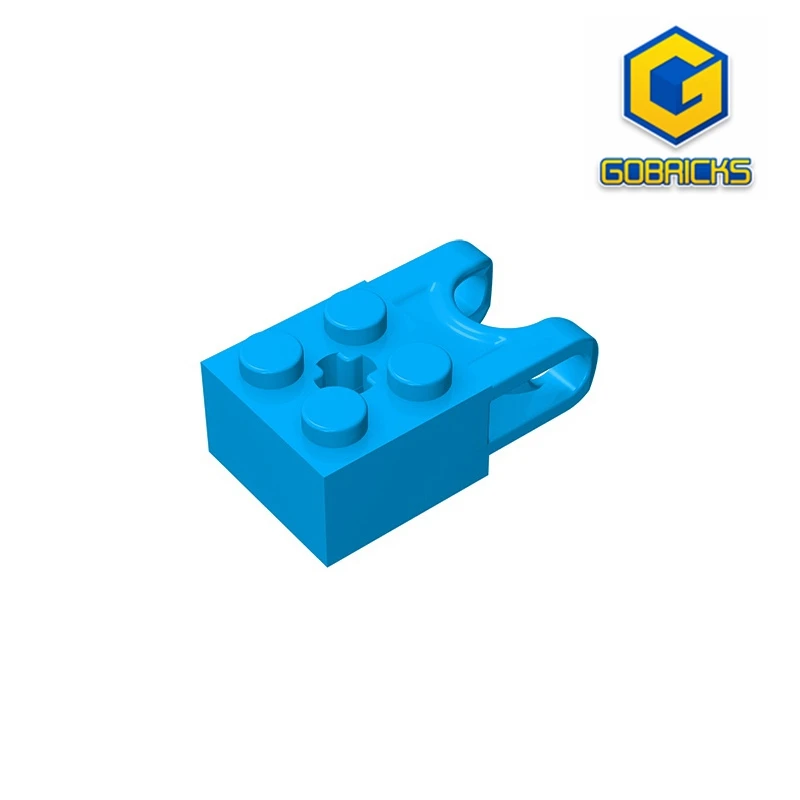 Gobricks GDS-1206 técnico, tijolo modificado 2x2 com soquete de bola ampla e furo do eixo compatível com lego 92013 62712 57910