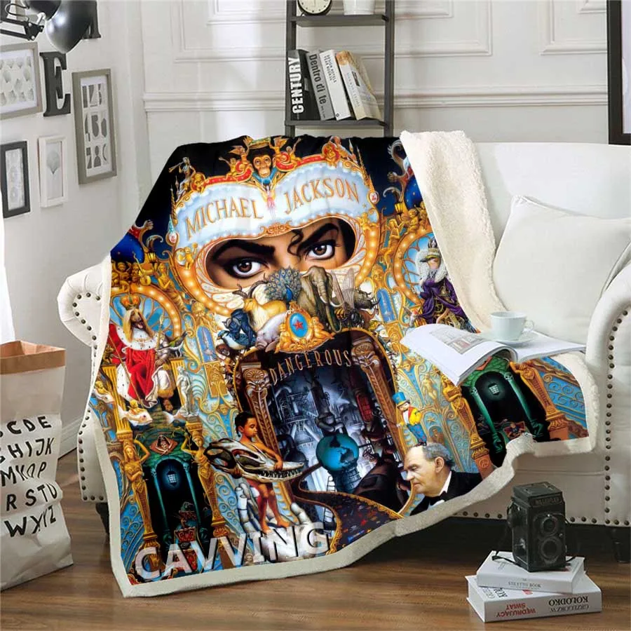 

Michael Jackson 3D Print Sherpa Blanket Rectangle Textiles Fleece Wearable Blanket Throw Blanket Home Decor C02