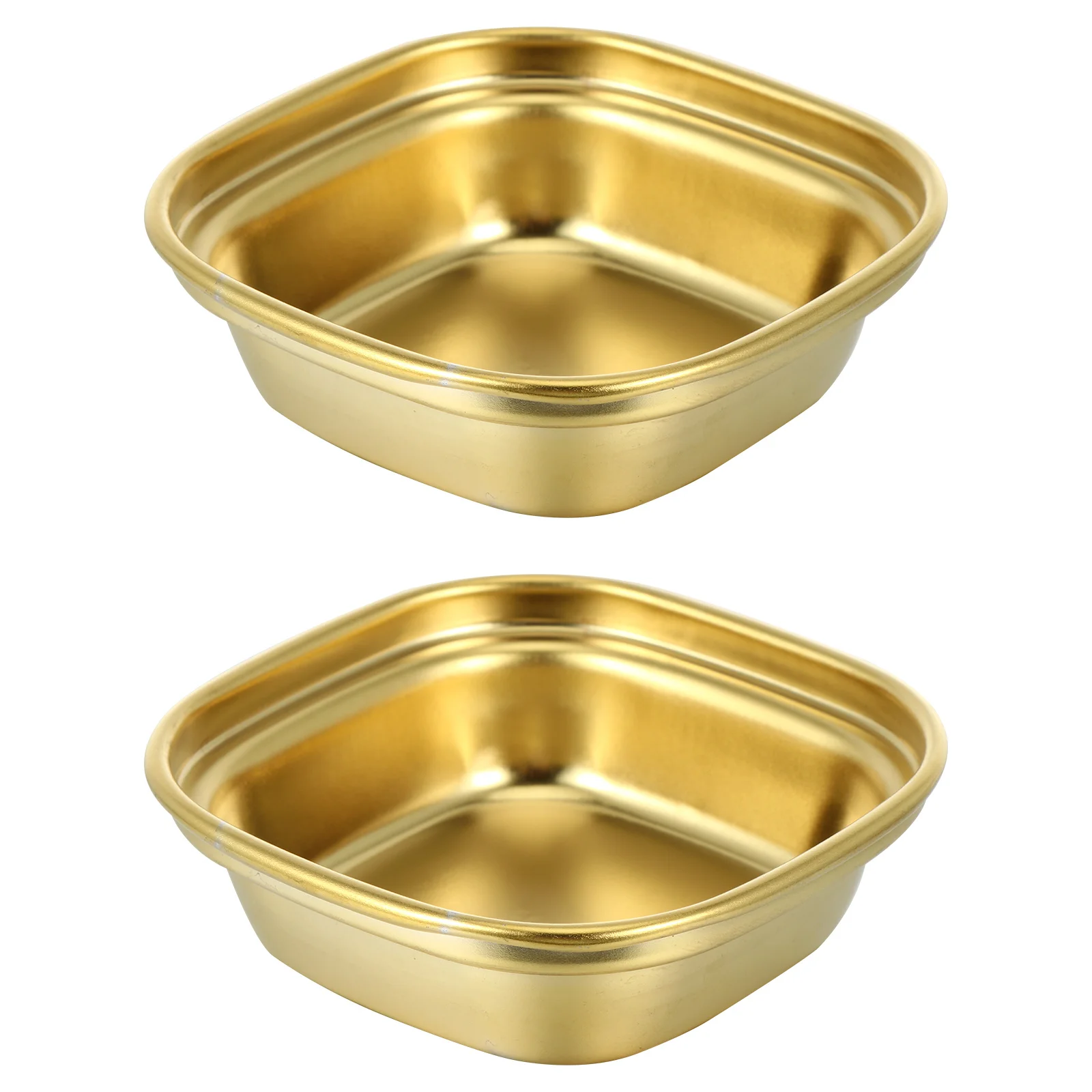 2 قطعة أطباق توابل من الفولاذ المقاوم للصدأ حافة ناعمة للمطبخ التخييم شواء نزهة طبق توابل وصلصة التوابل لوحة المقبلات