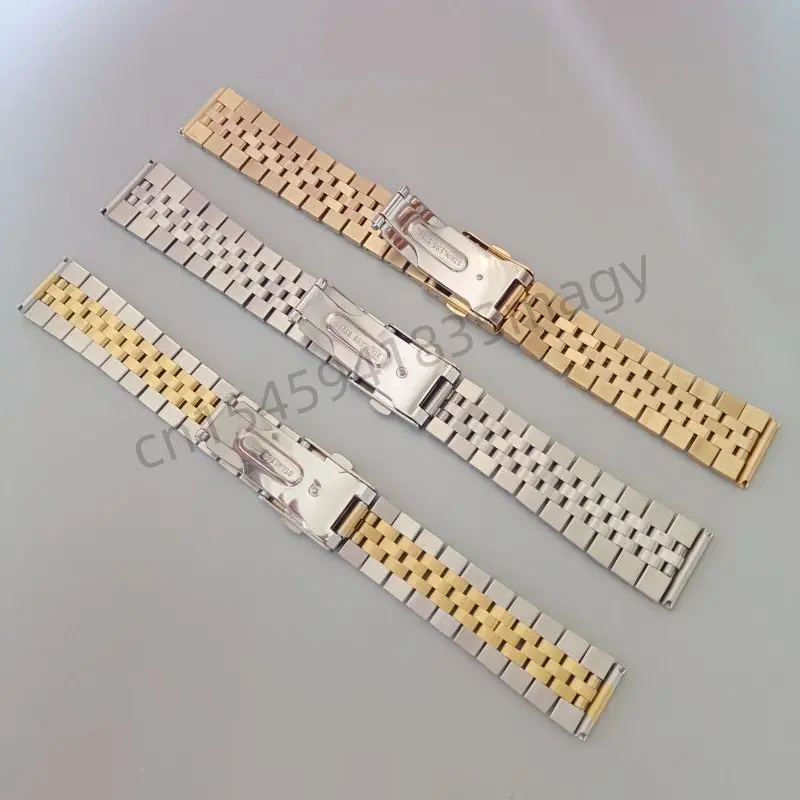 18mm 20mm Solid Stainless Steel Brush Polish Jubilee Universal Straight End Watch Strap Band Bracelet Fits For SKX ROX OMG Watch