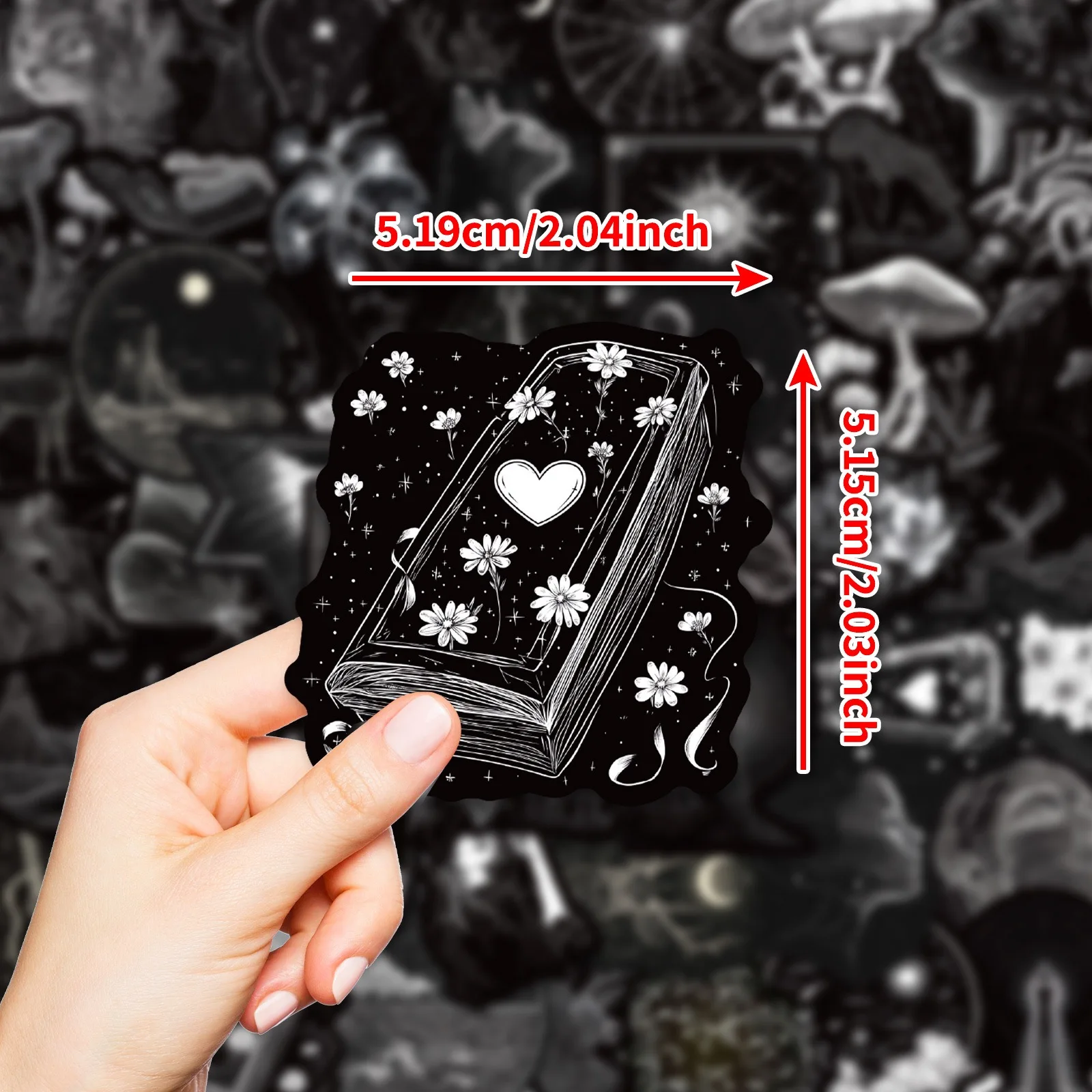 10/50 قطعة أسود أبيض القوطية الرعب الشرير ملصقات DIY بها بنفسك حقيبة زجاجة ماء الهاتف الغيتار المحمول سيارة دراجة نارية سكيت