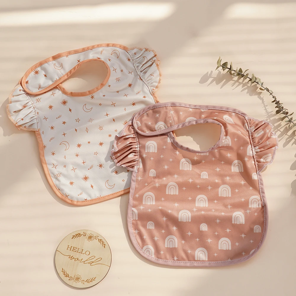 

2 шт./комплект, водонепроницаемые детские нагрудники-Слюнявчики