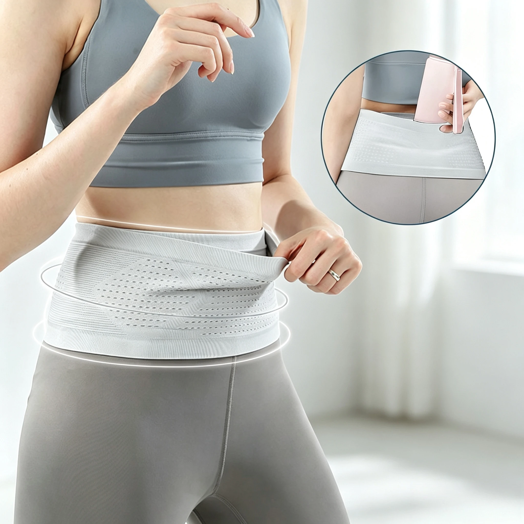 Seamless Invisible Running Sports Fanny Pack Gym Waist Belt Bag Lightweight Breathable Phone Bag Portable Elastic Cycling Pouch
