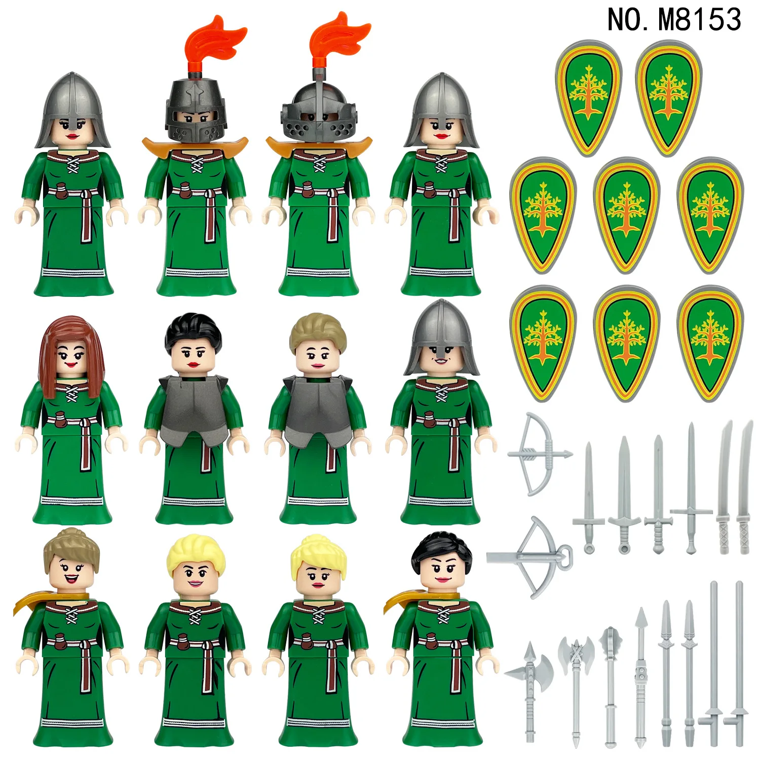 280 verschiedene mittelalterliche Ritter, römische Legion, Mini-Figuren-Bausteine, Lernspielzeug für Kinder, kleine Geschenke