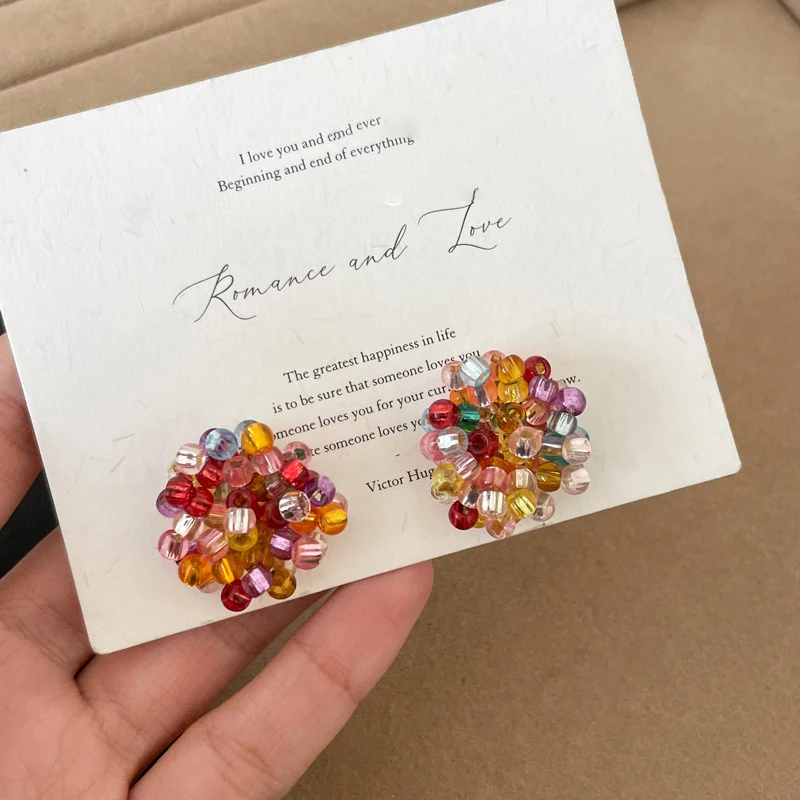 Sommerliche Dopamin-farbige Perlenohrringe für Damen 2026 – Neuer High-End Goldfarben-Schmuck, Trendige und Außergewöhnliche Ohraccessoires – Detail 6