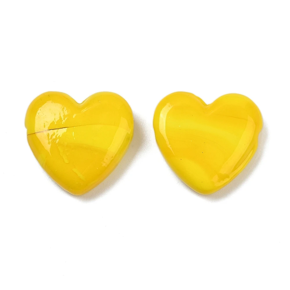 10 Stück handgefertigte mehrfarbige Herz-Glasperlen aus Lampwork-Glas, Valentinstagsgeschenk, 19–20 x 6,5–7 mm für die Herstellung von DIY-Schmuck – Detail 16