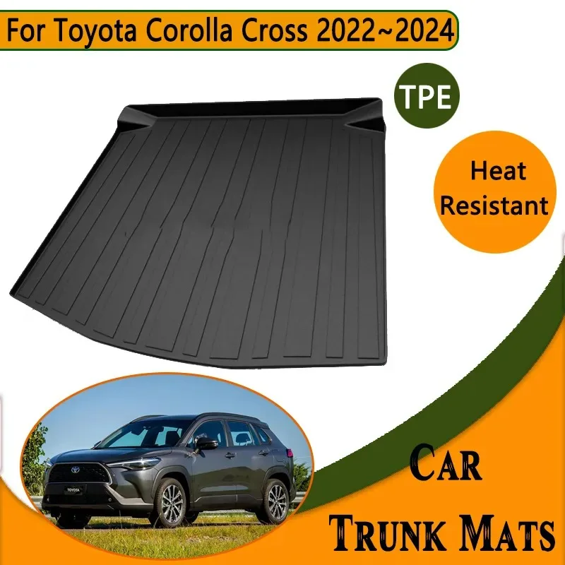 Car Trunk Mat for Toyota Corolla Cross XG10 2022 2023 2024 Waterproof Carpet Anti-dirty Liner Boot Tray Cushion Auto Accessories