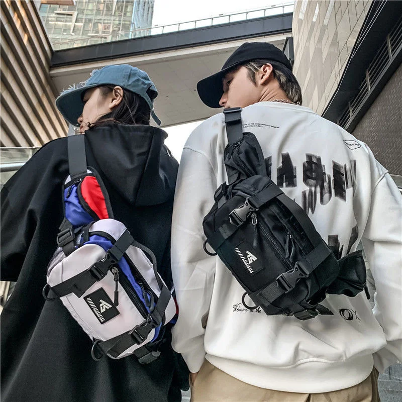 Harajuku Techwear Oxford Sling Aesthetic Man Gothic Crossbody Bags Fanny Pack For Women Handbag Bolsas Feminina Shoulder Chest