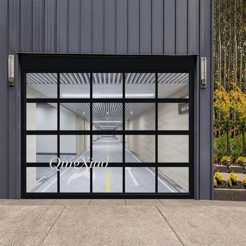 Factory Supply Modern Aluminum Glass Roll Up Shutter Door Suitable For Residential Outdoor Exterior Construction Project