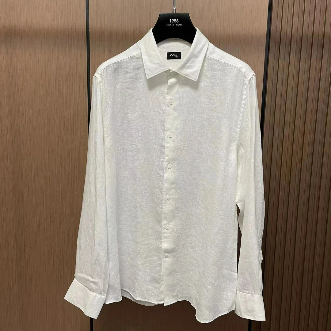 

Весна 2025: Новинка! Высококачественная, приятная к телу льняная мужская рубашка с длинным рукавом, свободного кроя, класса люкс, простая рубашка-куртка.