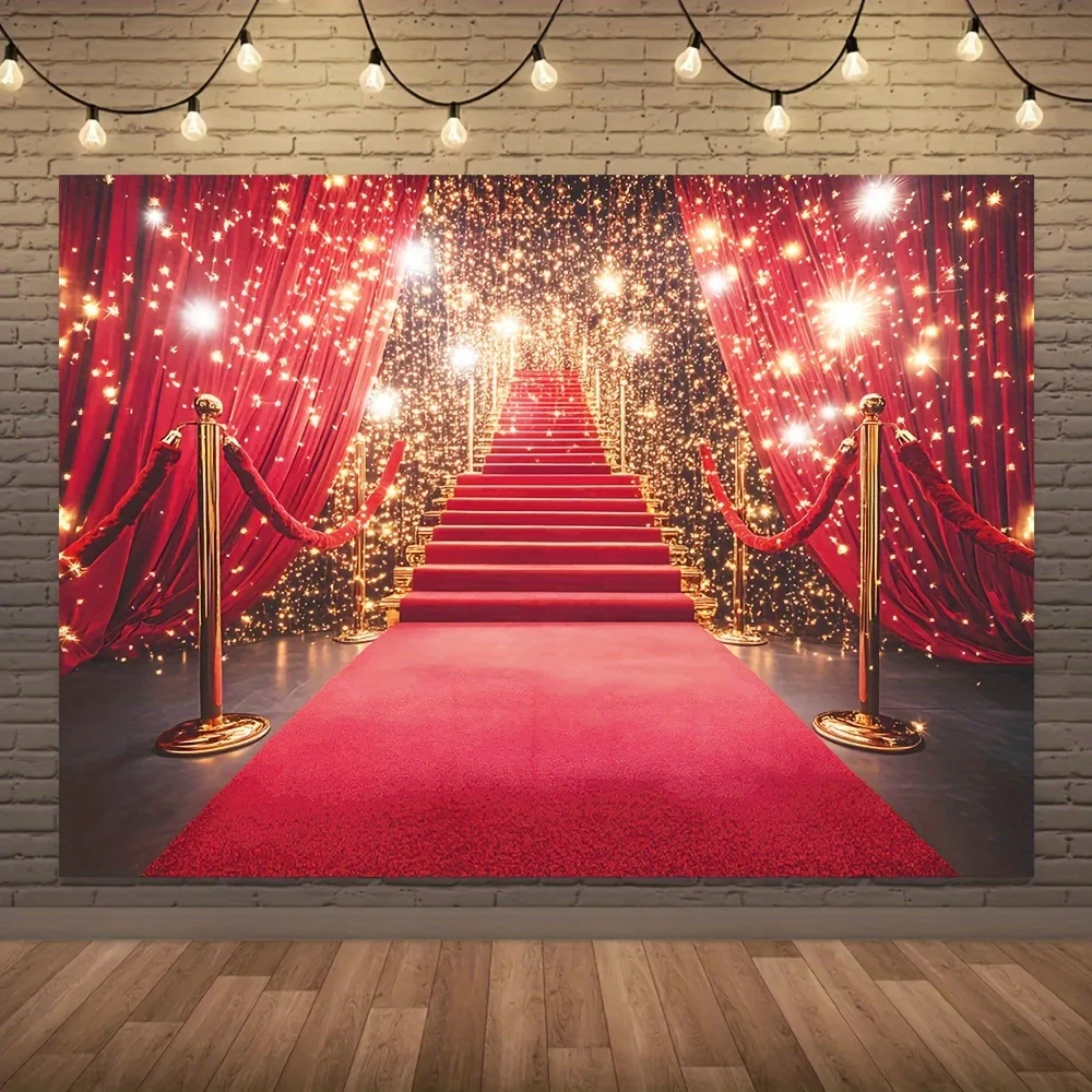 1, eleganter Fotohintergrund für Fotografie auf dem roten Teppich und Schritte – perfekt für Hochzeiten, Partys und Heimstudios