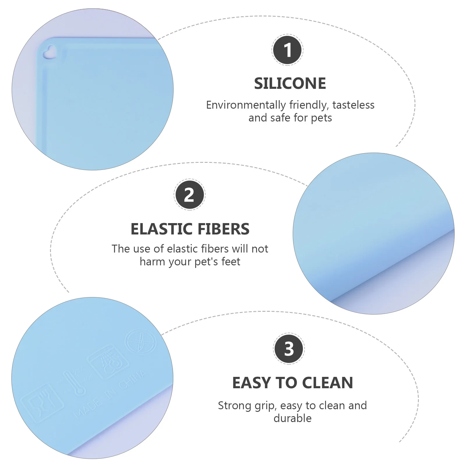 

Heart Shaped Pet Food Mat Waterproof Anti-Skid Silicone Dog Feeding Pad Easy Clean for Pets Small Design Placemat for Dog Feeder