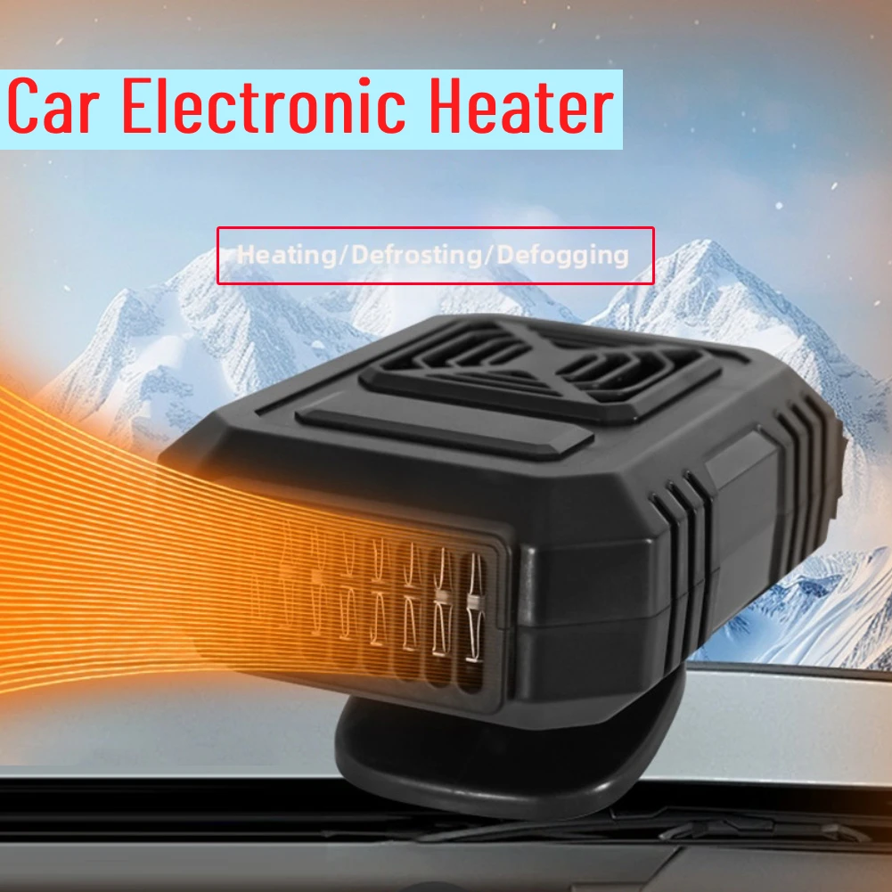 150W Portable Winter Heater Fast Heat Electronic Heater 360 Degree Rotation For Heating And Defrost Windshield For Truck Van SUV