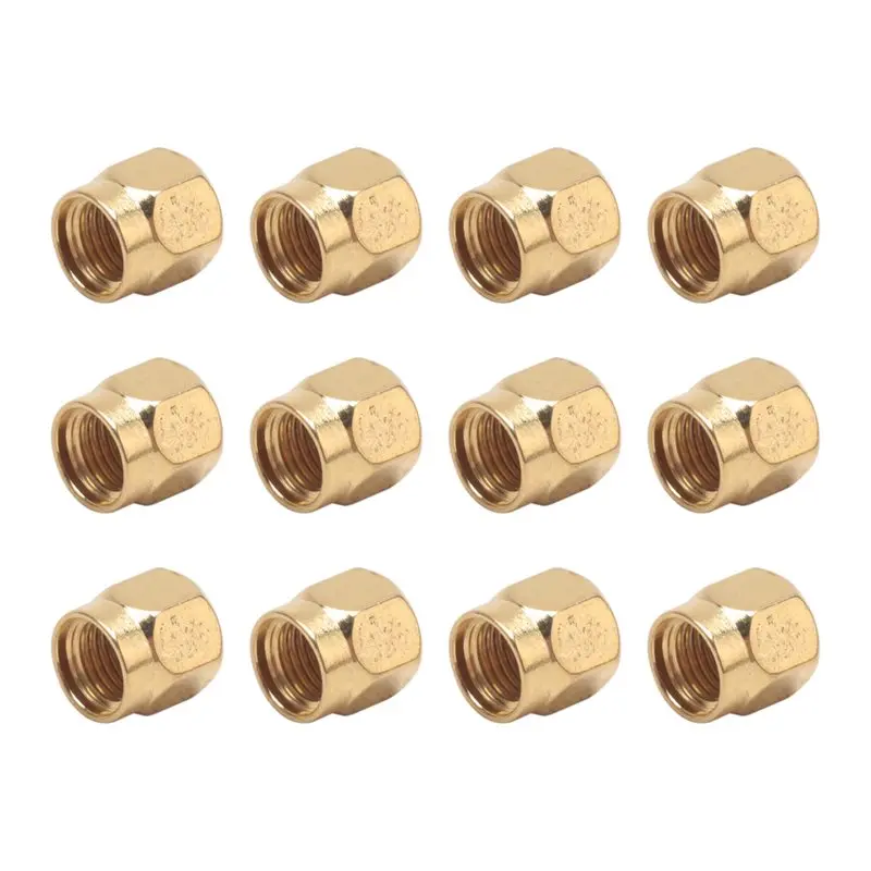 ABSJ-Gold-Plated Coaxial Connector SMA Plug Dustproof Cap, 12PCS SMA Female Jack Protective Dust Cover