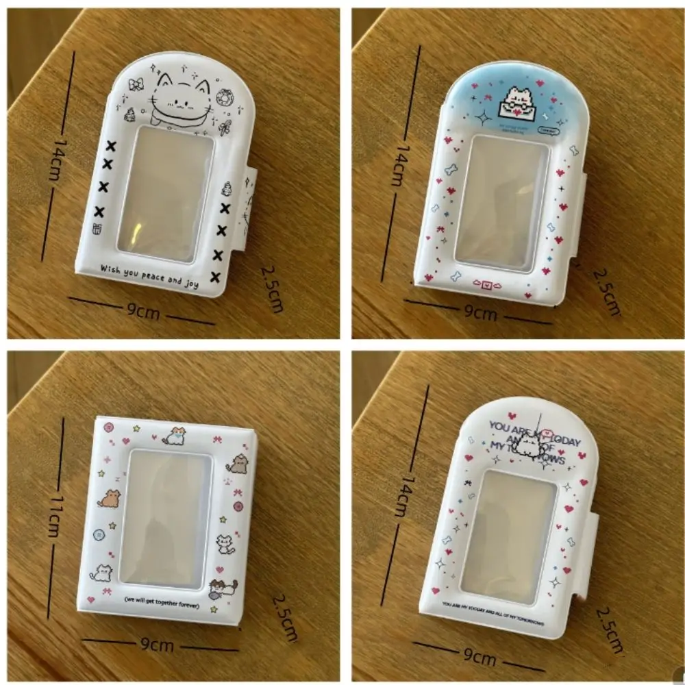 New Cute Cat Card Album 3 Inch PVC Idol Card Collect Book Mini with 20 Internal Pages Collectible Card Album Unisex