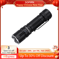 Sofirn SC33 XHP70.3 HI LED 21700 Rechargeable Tactical Flashlight 5200lm USB C with Tail E-switch Outdoor Light