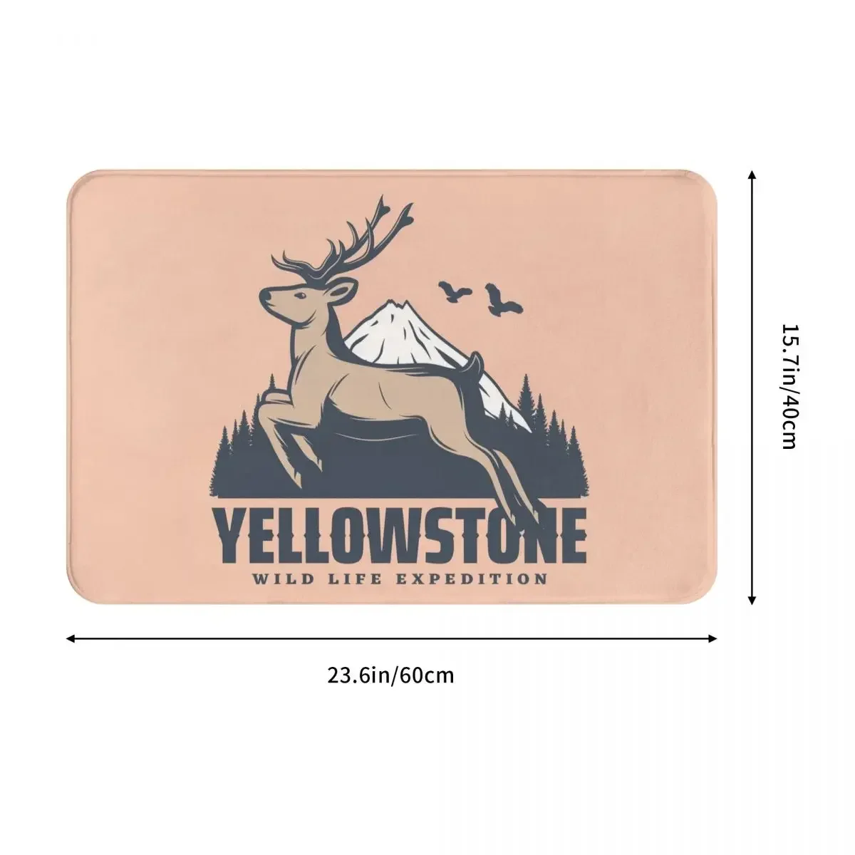 Yellowstone Wil Life Expedition Anti-slip Doormat Floor Mat Dust-proo Carpet Rug for Kitchen Entrance Home Bedroom Footpad Mats