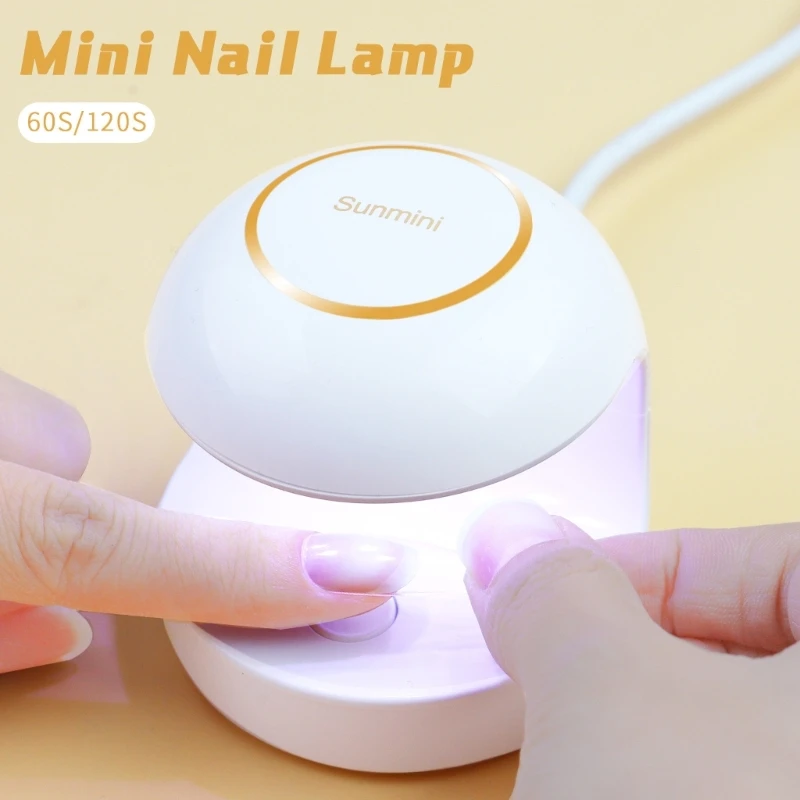 USB Charging UV LED 18W Lamp,LED Lamp 5 Lights Gel Polish Curing Dryer Light with 120 Timin