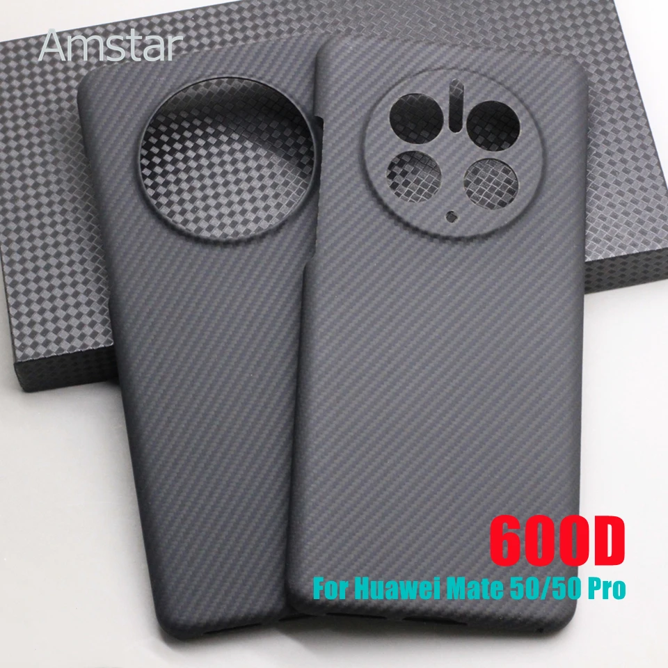 

Amstar 600D Ultra-thin Carbon Fiber Protective Case for Huawei Mate 50 Pro Anti-drop Premium Aramid Fiber Mate 50 Cases Cover