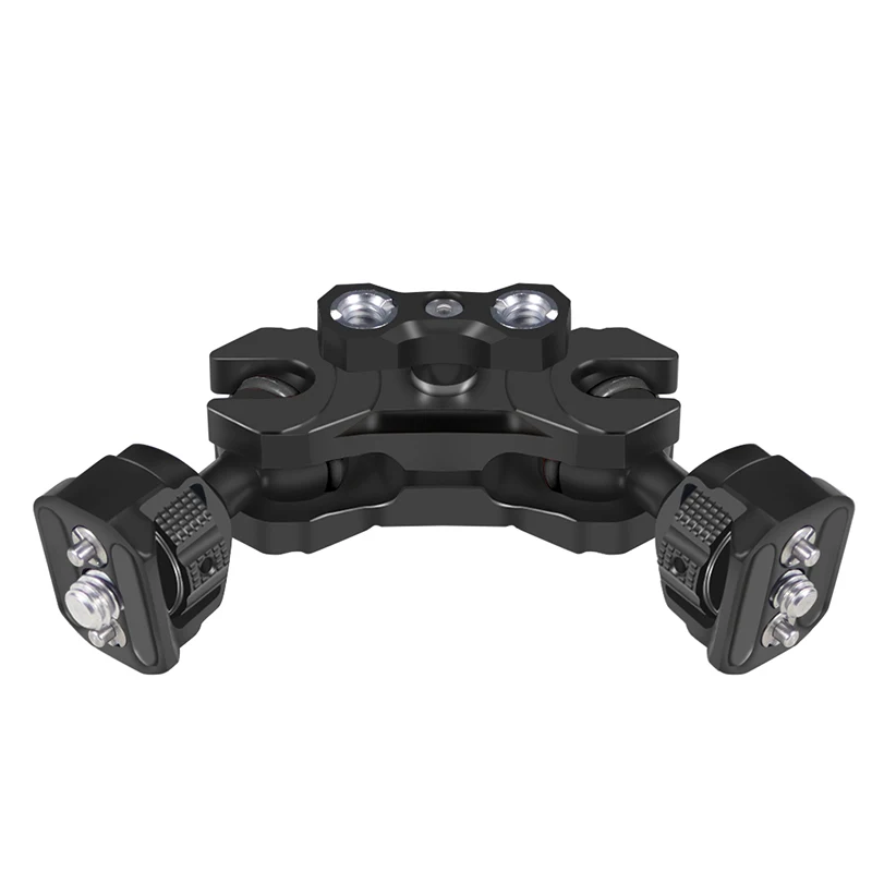 Neuer, verbesserter, universell einstellbarer Doppelkugelkopf 1/4 bis 3/8 Zoll, magischer Arm, Monitorhalterung, Zubehör für DSLR-Kamera-Käfige, unterstützt 5 kg – Detail 6