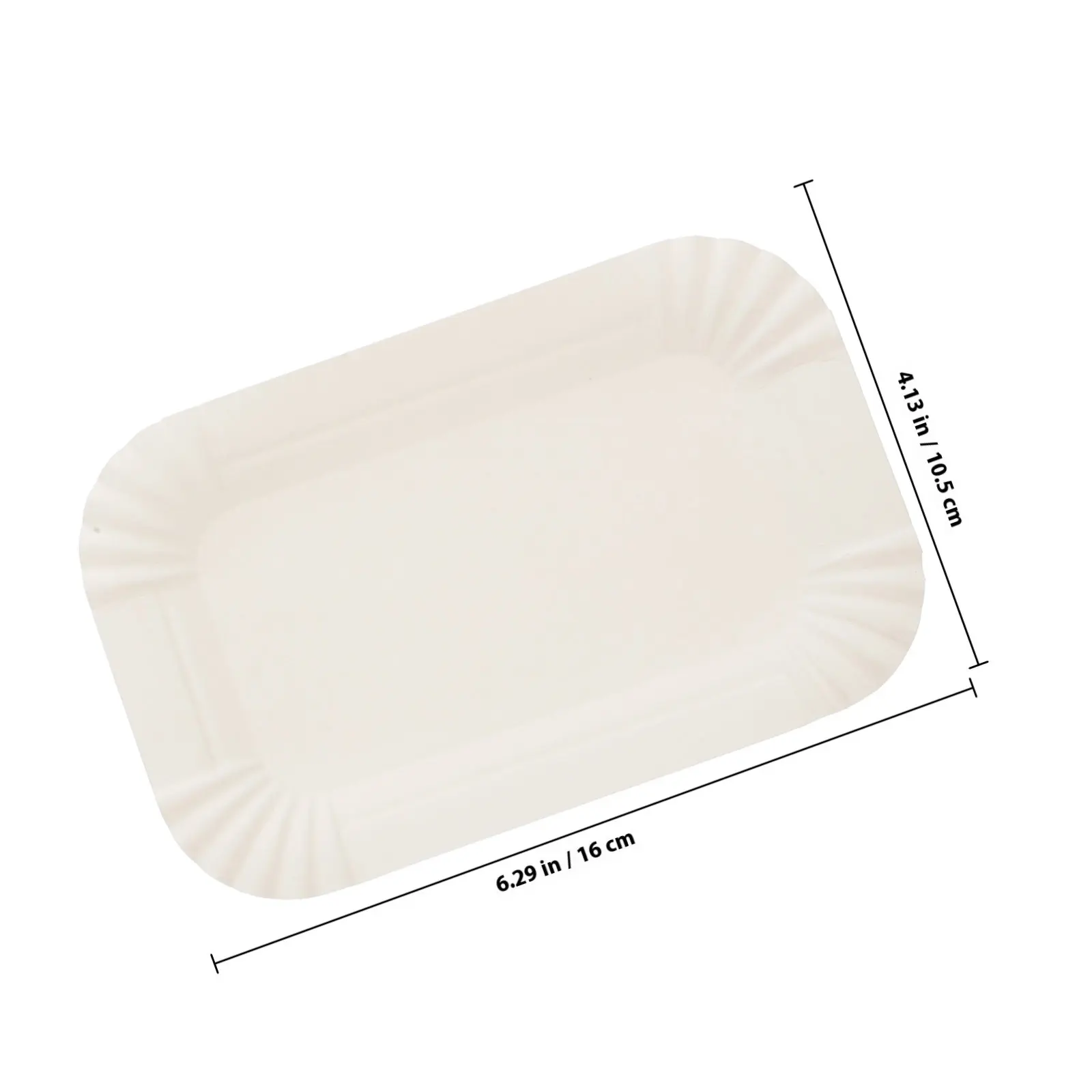 Bulk Paper Plates Rectangular Cake Tray Sturdy Disposable Cake Boards Party Serving Tray Heavy Duty Paper Plates Bulk