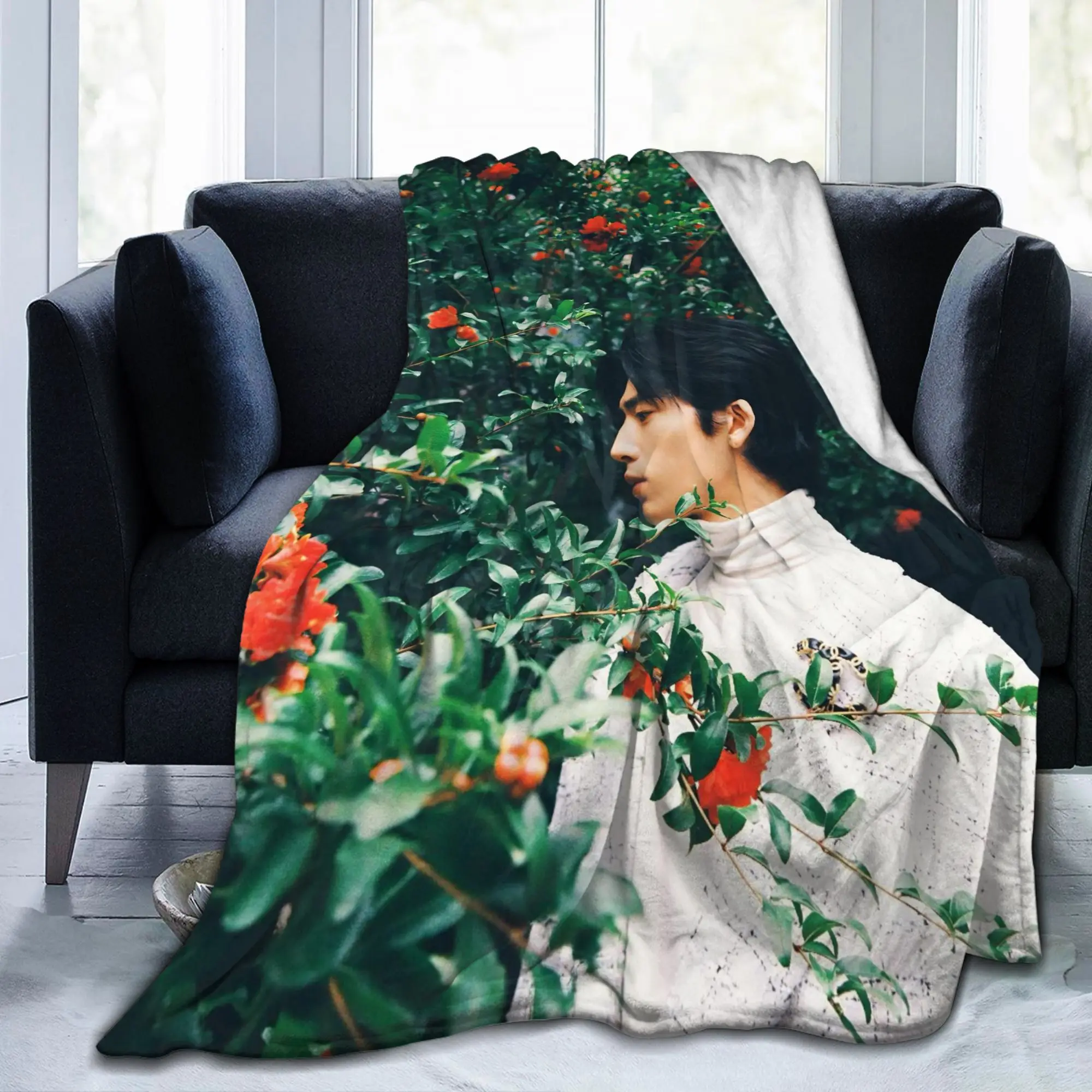 Early Spring Jing Boran Luan Nian Luke Blanket Flannel Autumn Winter TV Multifunction Soft Bedding Throw Blankets for Office