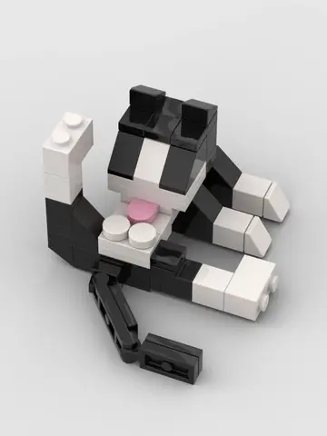 Animal Series 62Pcs MOC Bricks Cat Figires DIY Building Blocks Kids Education Toys For Children Birthday Gift