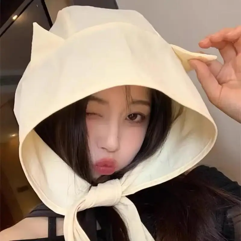 Fashion Cute Ear Design Summer Fisherman Hat With Strap Quick Dry Windproof Sunshade Cap for Outdoor Activities