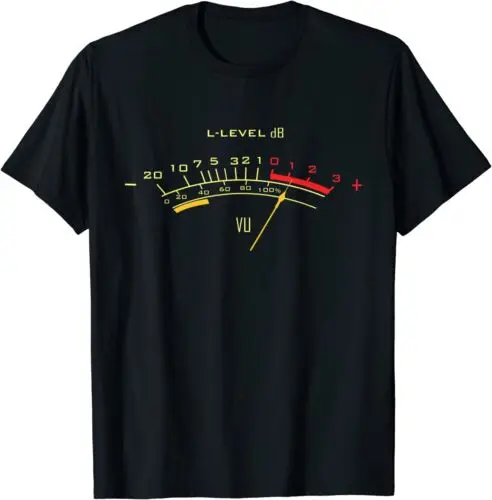  VU Meter Shirt Sound Engineer Design Great Gift Idea T-Shirt S-3XL