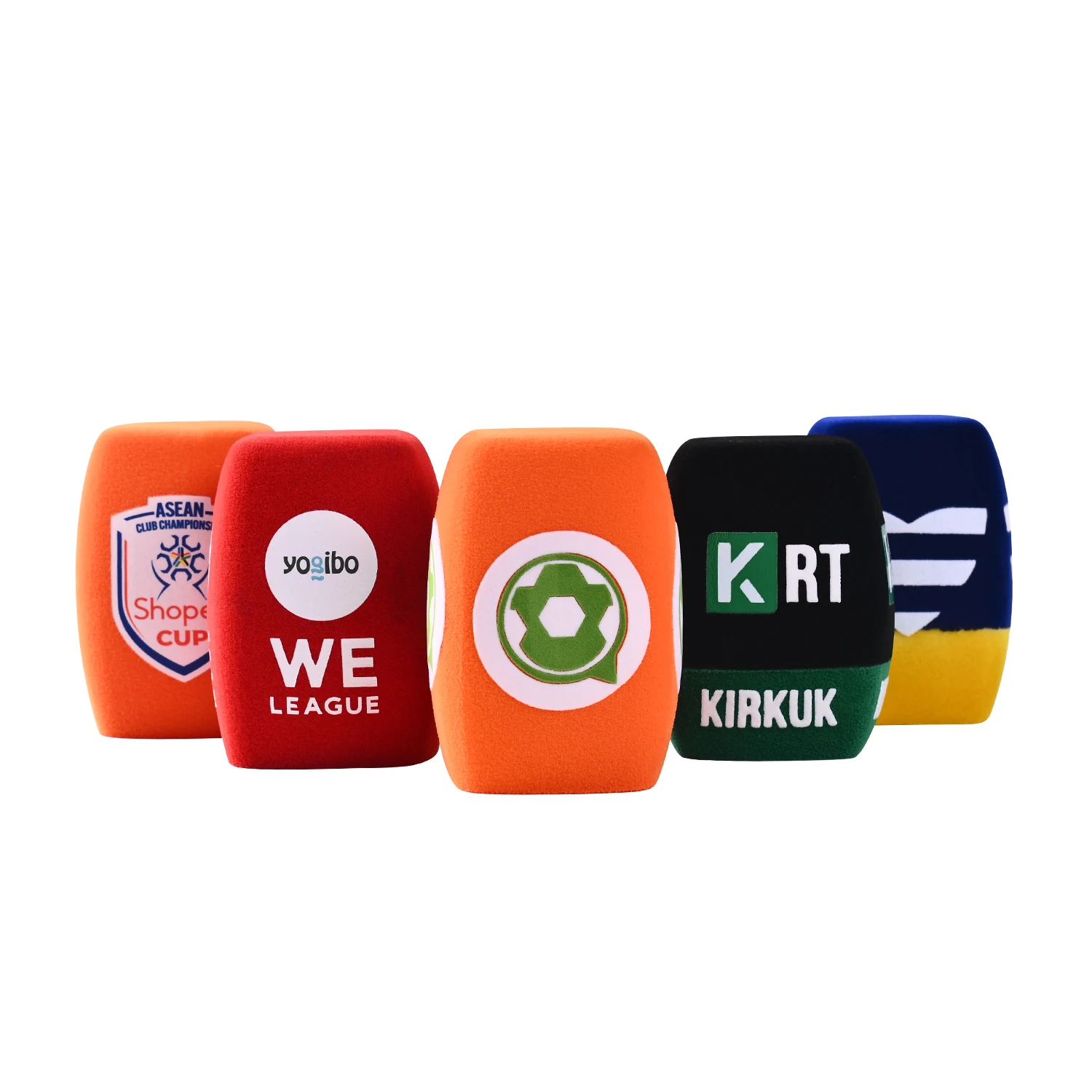 Customized Logo Flocking Square Foam TV Stations Reporters Interview Mic Sponge Windscreen for Handheld Interview Microphones