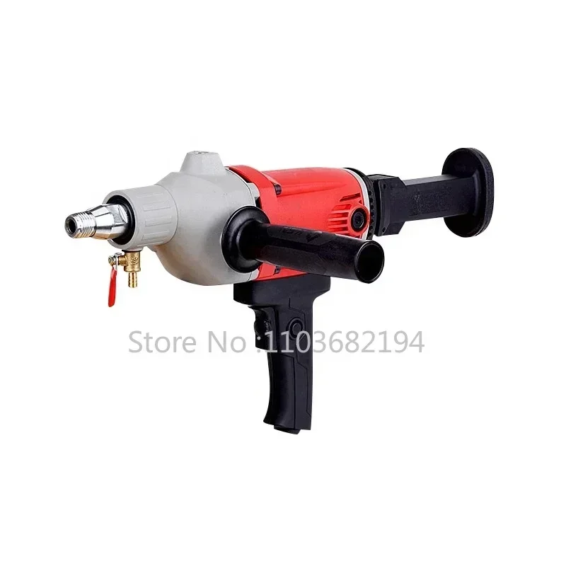 KEN bor listrik profesional 6110B, alat listrik aman dapat diandalkan 1400W 110mm merah berlian Inti mesin