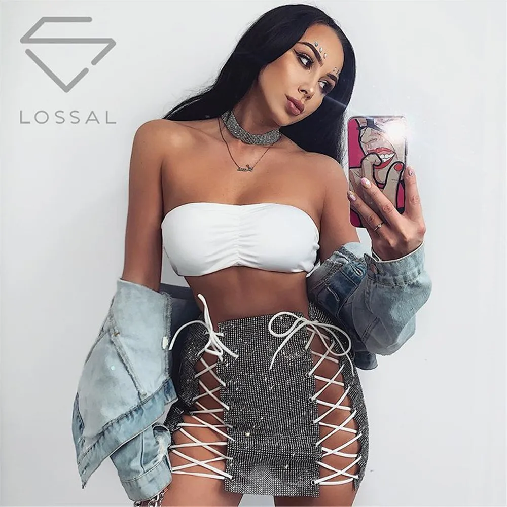 

Millennium Sexy Girl Cross-Border Sexy Nightclub Sparkling Diamond Splicing Performance Skirt f-length Metal Blend Fiber